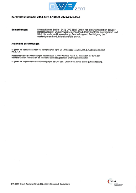Konformität werkseigener Produktionskontrolle Seite 2